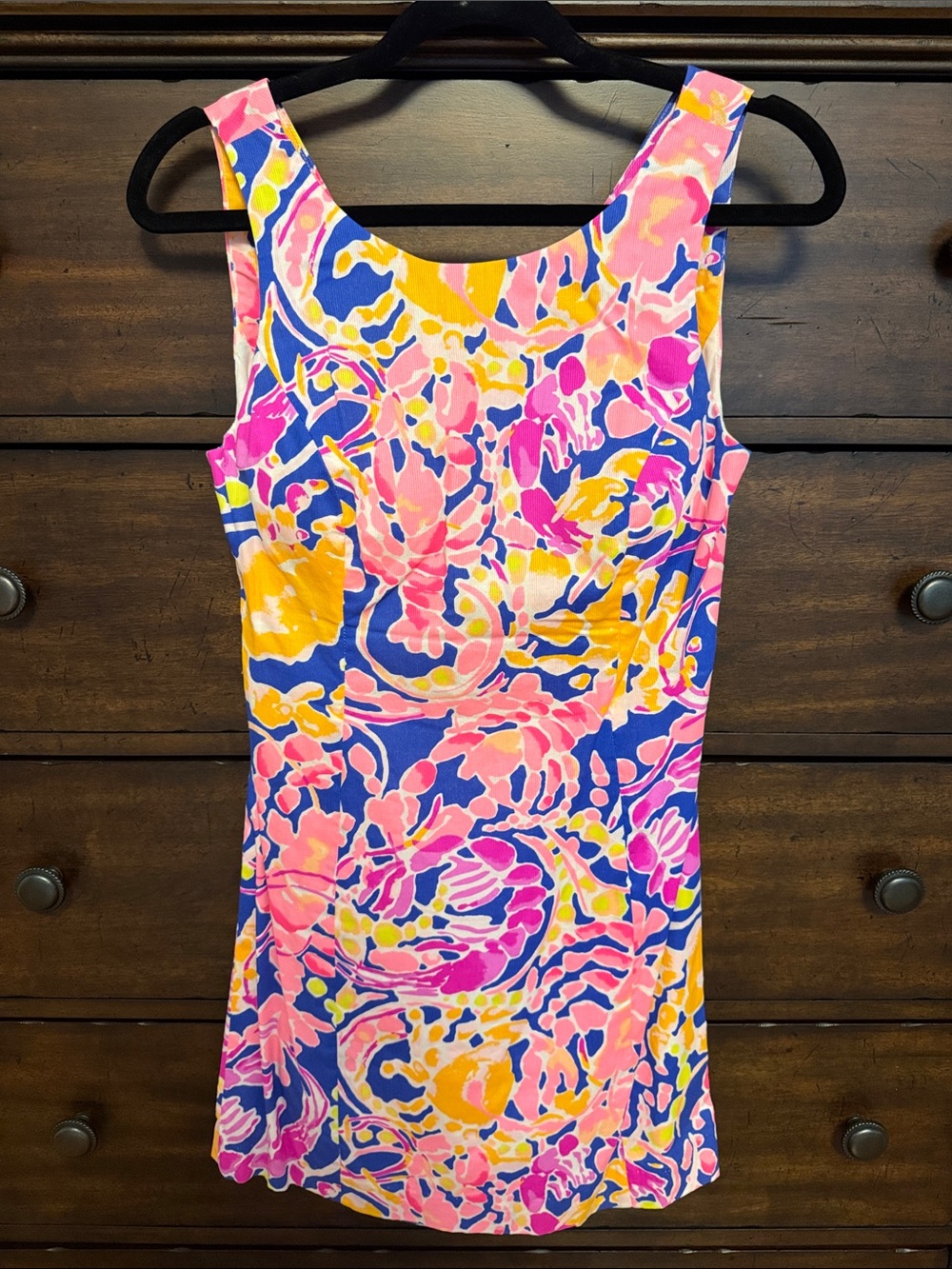 Lilly Pulitzer Vibrant Multicolor Sleeveless Shift Dress - Pink, Blue & Yellow